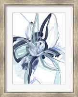 Blue Floral Burst II Fine Art Print