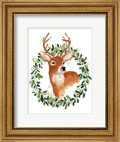 Woodland Holiday Deer Fine Art Print