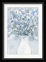 Powder Blue Arrangement in Vase II Framed Print
