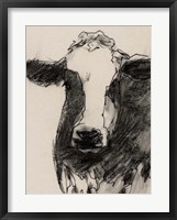 Cow Portrait Sketch II Framed Print