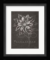 Black and White Chalkboard Christmas IV Framed Print