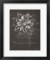 Black and White Chalkboard Christmas IV Framed Print