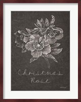 Black and White Chalkboard Christmas III Fine Art Print