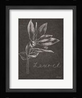 Black and White Chalkboard Christmas I Framed Print