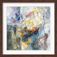 Blue and Sienna Abstract Fine Art Print