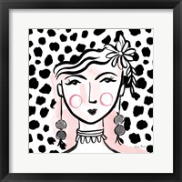 Pretty Faces I Pink Framed Print