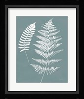 Nature by the Lake Ferns V Gray Mist Crop Framed Print