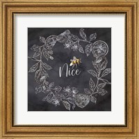 Bee Sentiment Wreath Black III-Nice Fine Art Print