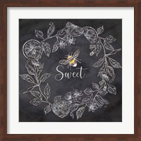 Bee Sentiment Wreath Black IV-Sweet Fine Art Print