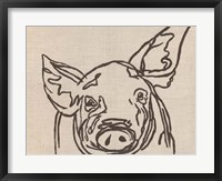 Farm Sketch Pig Fine Art Print