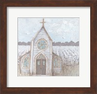 Farm Sketch Church Fine Art Print