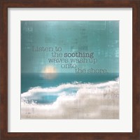 Textured Sentiment Beach I Fine Art Print