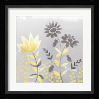 Soft Nature Yellow & Grey I Framed Print