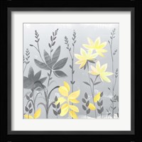 Soft Nature Yellow & Grey II Framed Print