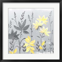 Soft Nature Yellow & Grey II Framed Print