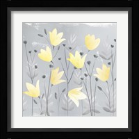 Soft Nature Yellow & Grey III Framed Print