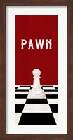 Rather be Playing Chess Pieces Red Panel I-Pawn Fine Art Print