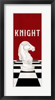 Rather be Playing Chess Pieces Red Panel III-Knight Fine Art Print