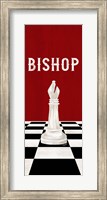 Rather be Playing Chess Pieces Red Panel IV-Bishop Fine Art Print