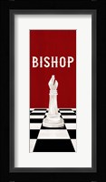 Rather be Playing Chess Pieces Red Panel IV-Bishop Fine Art Print