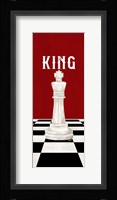 Rather be Playing Chess Pieces Red Panel V-King Fine Art Print