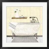 Farmhouse Bath I Gray & Yellow 2-Tub Fine Art Print