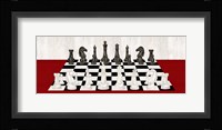 Rather be Playing Chess Board Panel Red Fine Art Print