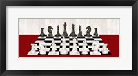Rather be Playing Chess Board Panel Red Fine Art Print