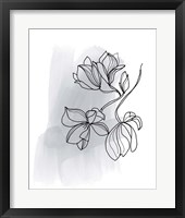 Botanique en Gris 1 Fine Art Print