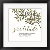 Gratitude Framed Print