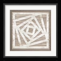 Geo Greige Deco 3 Framed Print
