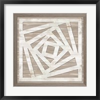 Geo Greige Deco 3 Framed Print