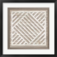 Geo Greige Deco 4 Framed Print
