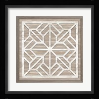 Geo Greige Deco 5 Framed Print