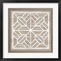 Geo Greige Deco 5 Framed Print