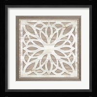 Geo Greige Deco 6 Framed Print