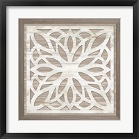 Geo Greige Deco 6 Framed Print