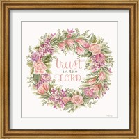 Trust in the Lord Floral Wreath Fine Art Print