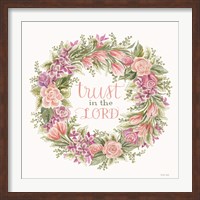 Trust in the Lord Floral Wreath Fine Art Print