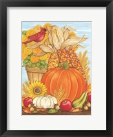 Fall Pumpkin & Cardinal Fine Art Print