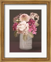 Plum Mason Jar Floral Fine Art Print