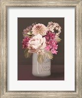 Plum Mason Jar Floral Fine Art Print