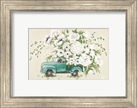 White Floral Truck Fine Art Print