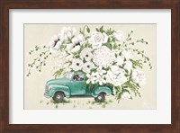 White Floral Truck Fine Art Print