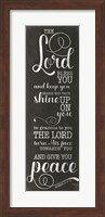 May the Lord Bless You (black) Fine Art Print