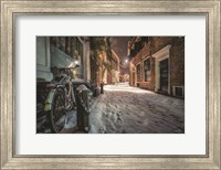 Winter Nighttime Street 1 Fine Art Print