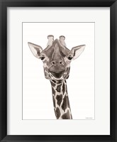 Safari Giraffe Peek-a-boo Framed Print