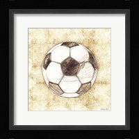 Soccer Sketch Framed Print