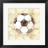 Soccer Sketch Framed Print