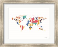 Abstract Colorful World Map Fine Art Print